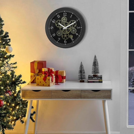 Moving Gear & Mechanical Wall Clock