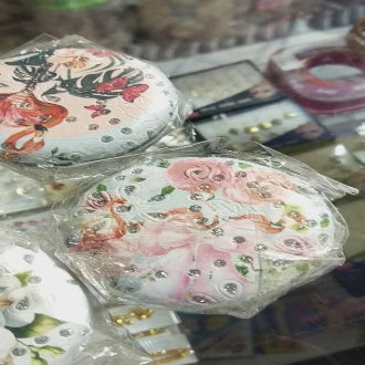 Portable Round Pocket Folding Makeup Mirrors for Girls Women Mini Pocket Vanity Mirror Styling Aceesories