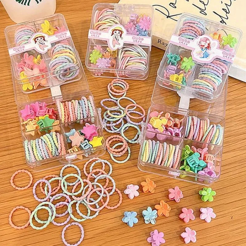 Baby ponies Box&Cute Candy Color Rubber Bands for Girls
