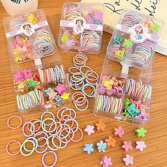 Baby ponies Box&Cute Candy Color Rubber Bands for Girls