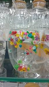 Dried Flower Filling Double Wall Glass