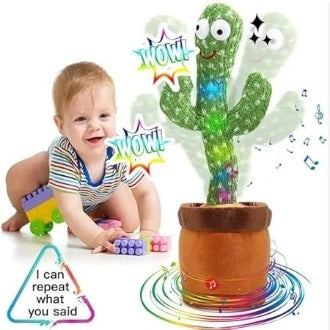 Rechargeable Toys Talking Cactus Baby Toys for Kids Dancing Cactus Toys Can Sing Wriggle & Singing Recording Repeat What You Say Funny Education Toys for Children Playing Home Decor for Kids