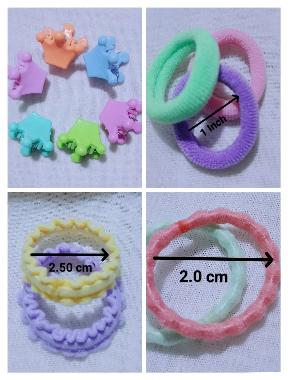 Baby ponies Box&Cute Candy Color Rubber Bands for Girls