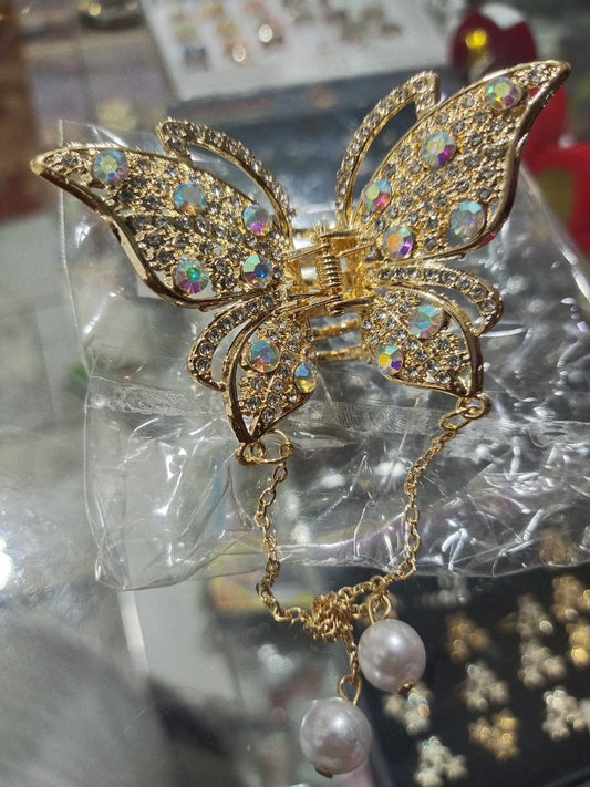 Fancy Butterfly Hair Catcher with Tassels