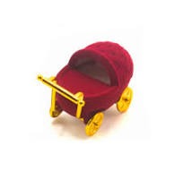 Baby Carriage Stroller Jewelry Trinket Box,Stroller Design Trinket Box Decorative Jewelry Keepsake Box Organizer Decor Jewelry Display Holder Gift Newborn Gift Set for Grils Women(Pink)