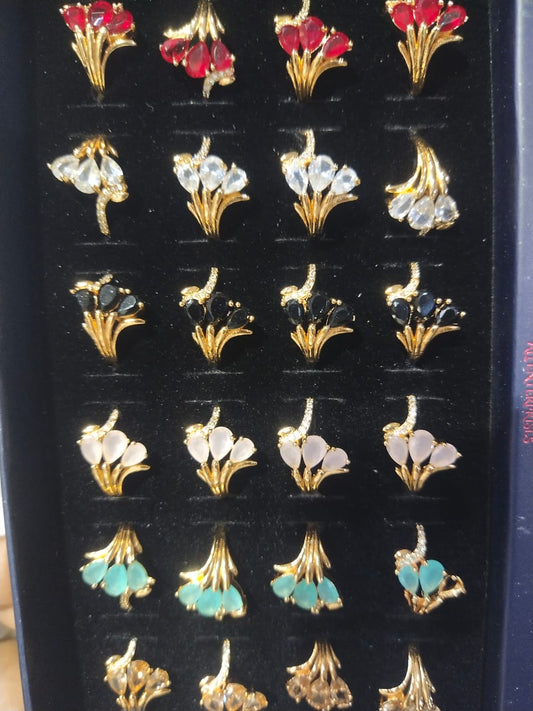 gold toned rings